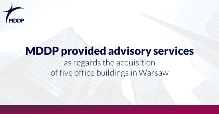 2021 10 01 MDDP doradzalo przy zakupie pięciu biurowców w Warszawie EN