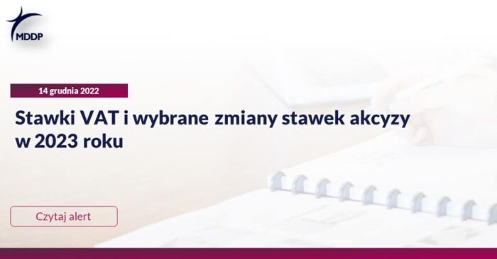 2022 12 14 Stawki VAT i akcyzy w 2023 roku
