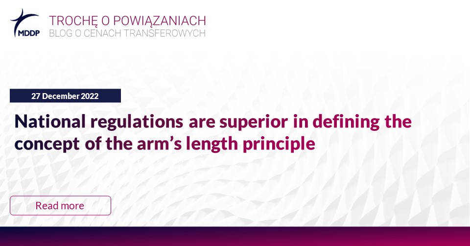 National regulations are superior in defining the concept of the arm’s