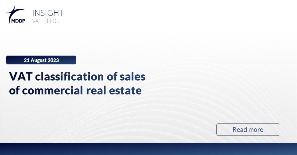 VAT classification of sales of commercial real estate as the Organised