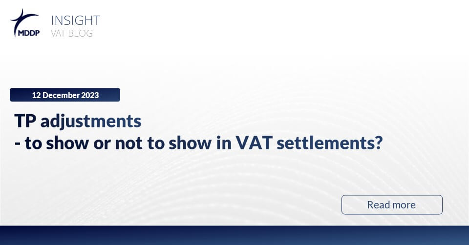 TP adjustments to show or not to show in VAT settlements? MDDP