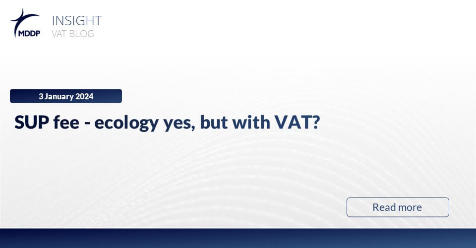 SUP fee ecology yes, but with VAT? MDDP