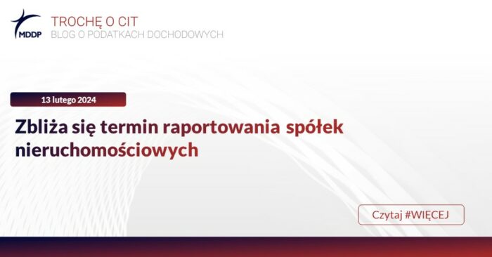 Raportowanie spółek nieruchomościowych