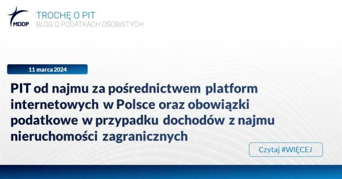 PIT od najmu za pośrednictwem platform internetowych