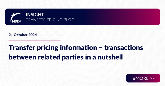 Transfer pricing information – transactions between related parties in a nutshell