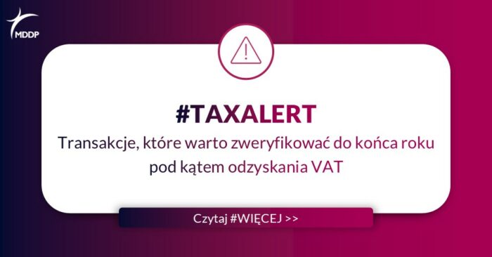 Tax Alert_Transakcje przedawnienie VAT_PL