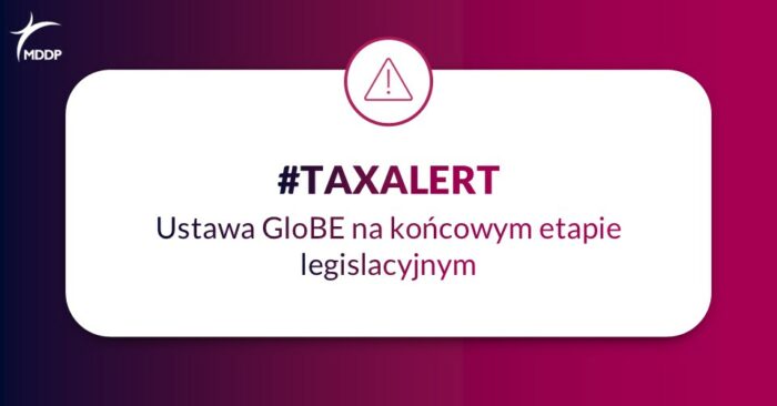 Tax Alert_13.11 pl Ustawa GloBE na końcowym etapie legislacyjnym