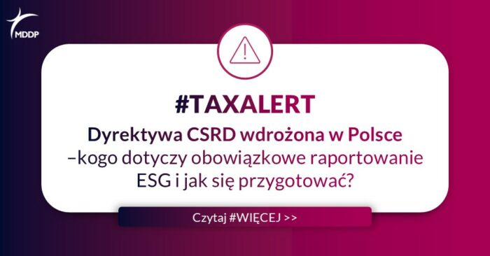 MDDP_Alert_Dyrektywa CSRD wdrożona w Polsce_PL