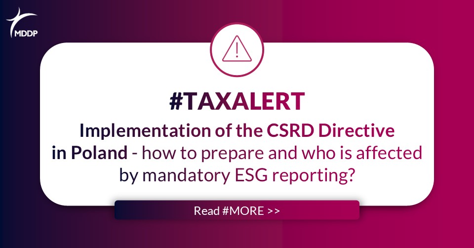 MDDP_Alert_Implementation of the CSRD Directive in Poland