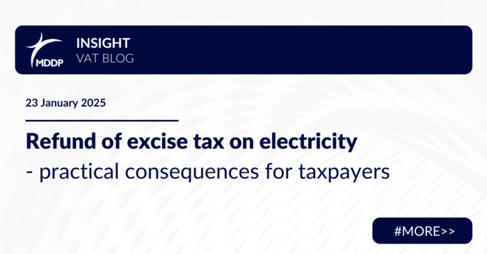 Refund of excise tax on electricity - practical consequences for taxpayers