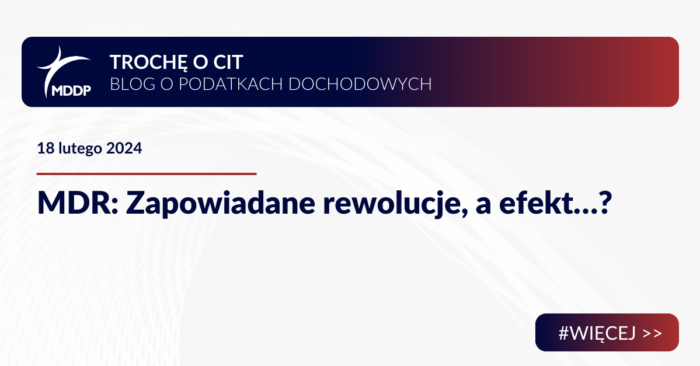 MDR - zapowiadane rewolucje