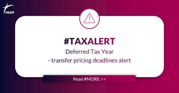 Tax Alert-Deferred Tax Year – transfer pricing deadlines alert Deferred Tax Year - transfer pricing deadlines alert