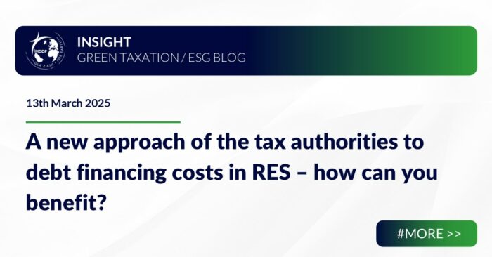 A new approach of the tax authorities to debt financing costs in RES