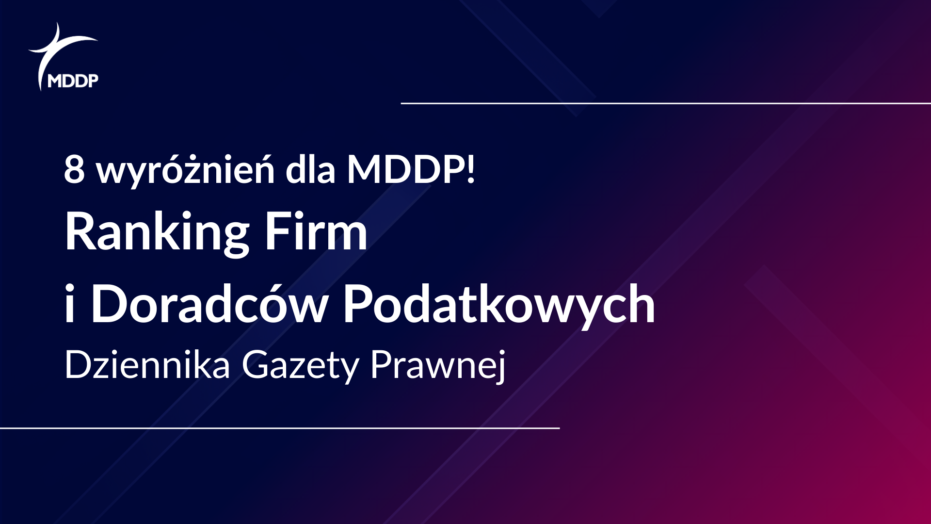 8 nagród dla MDDP w rankingu Dziennika Gazety Prawnej