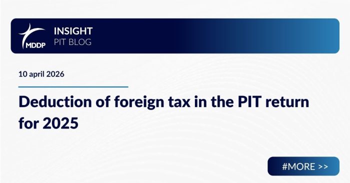 Deduction of foreign tax in the PIT return for 2025