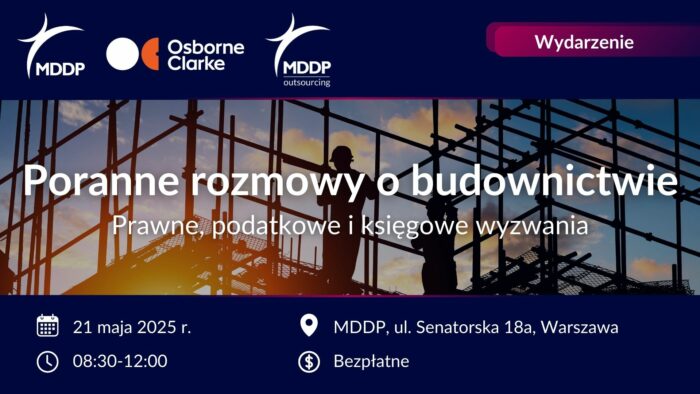 Poranne rozmowy o budownictwie - prawne, podatkowe i księgowe wyzwania
