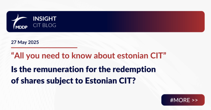 Is the remuneration for the redemption of shares subject to Estonian CIT
