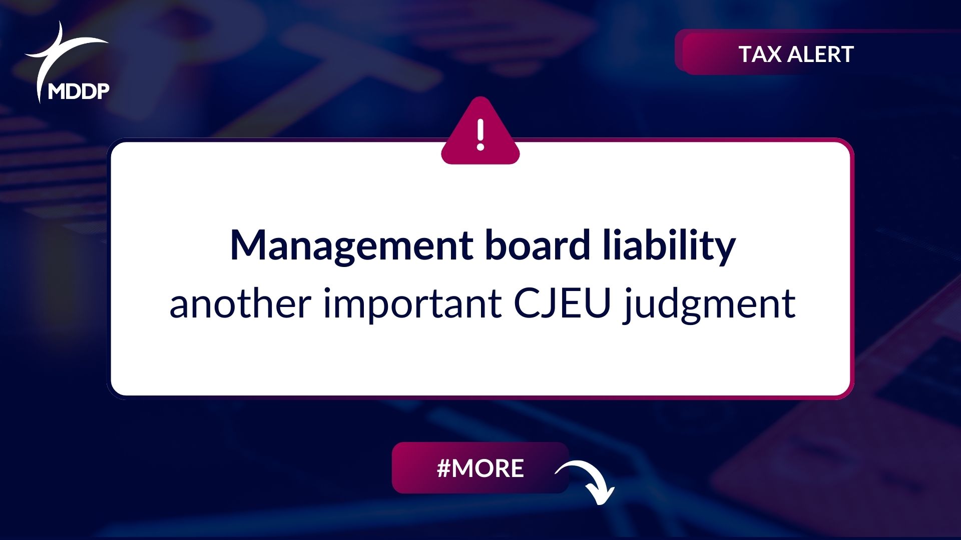 Management board liability another important CJEU judgment Management board liability another important CJEU judgment