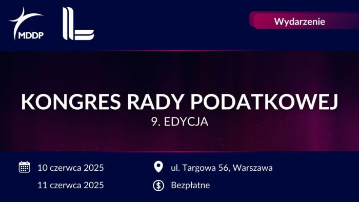 IX Kongres Rady Podatkowej - MDDP partnerem strategicznym