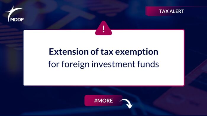 Extension of tax exemption for foreign investment funds