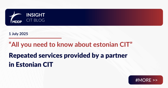 Repeated services provided by a partner in Estonian CIT