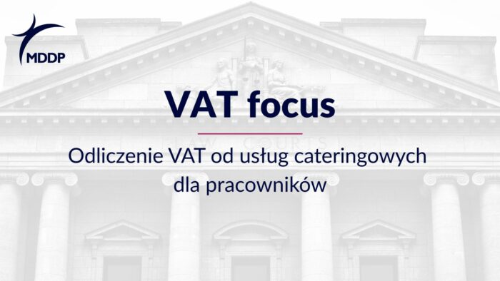 Odliczenie VAT od usług cateringowych dla pracowników