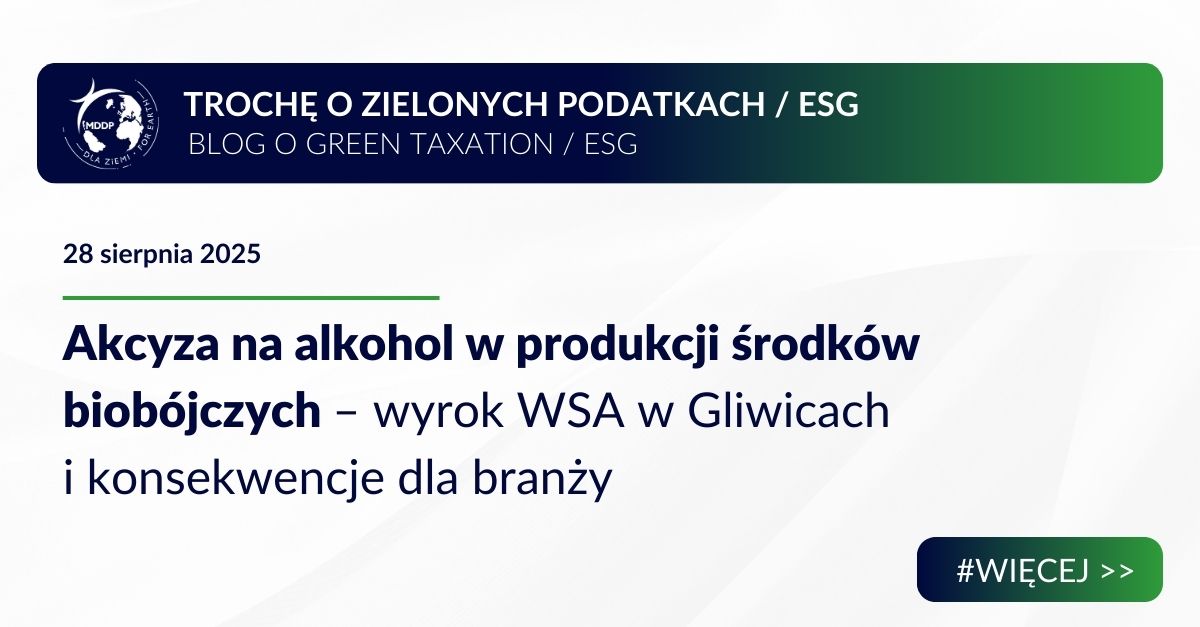 Akcyza na alkohol w produkcji środków biobójczych