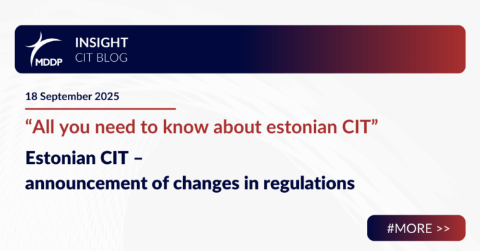 Estonian CIT – announcement of changes in regulations
