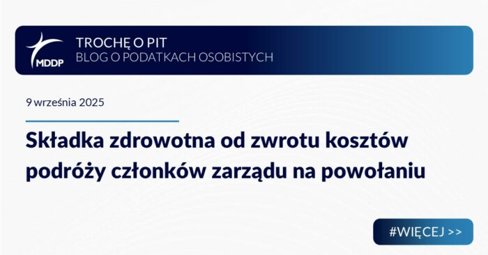 Składka zdrowotna od zwrotu kosztów podróży członków zarządu na powołaniu