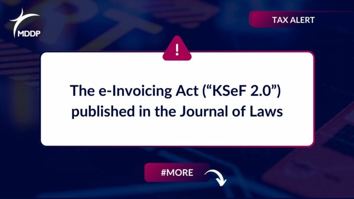 The e-Invoicing Act (“KSeF 2.0”) published in the Journal of Laws