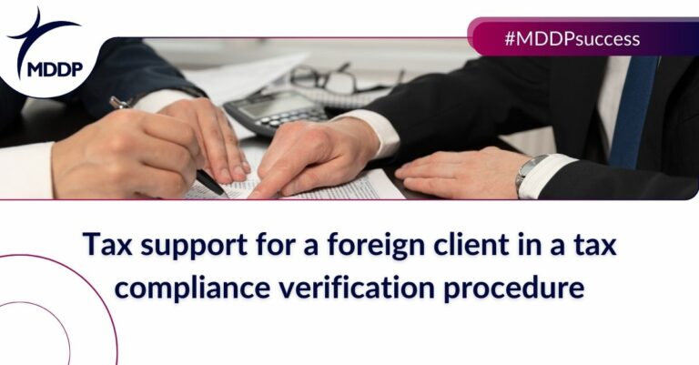 Tax support for a foreign client in a tax compliance verification procedure Tax support for a foreign client in a tax compliance verification procedure