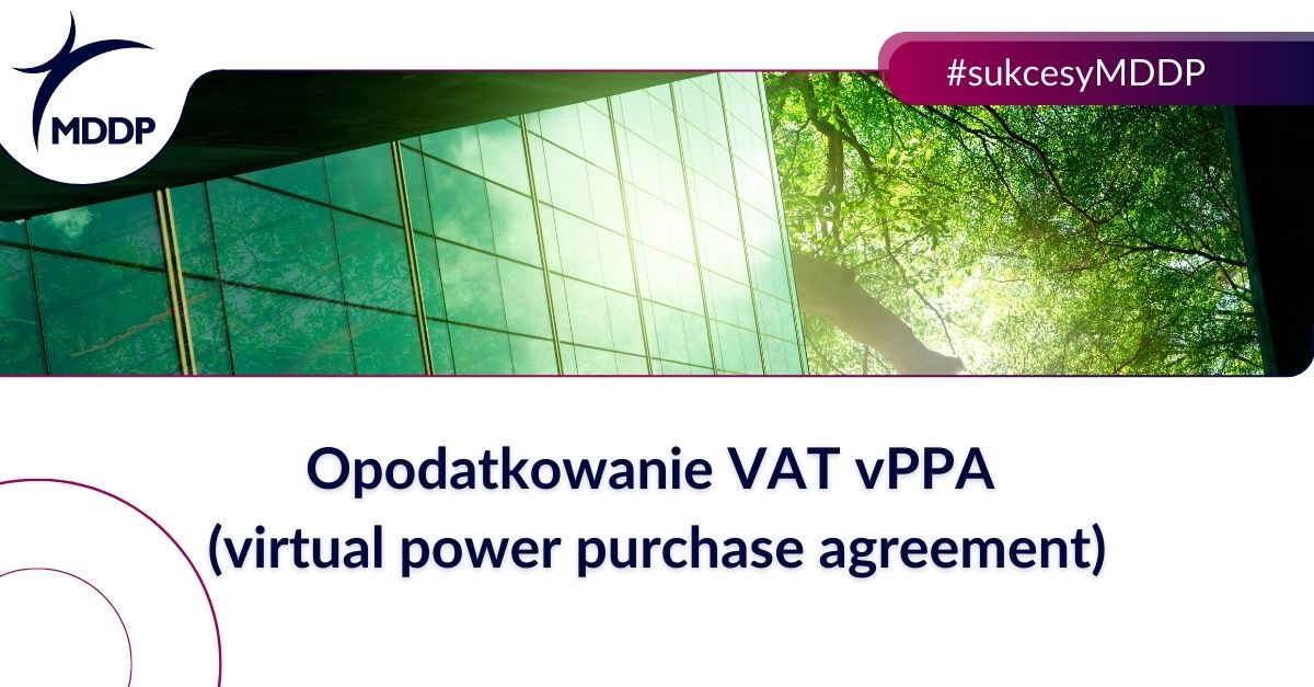 Opodatkowanie VAT vPPA (virtual power purchase agreement)