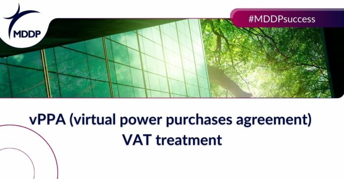 vPPA (virtual power purchases agreement) VAT treatment
