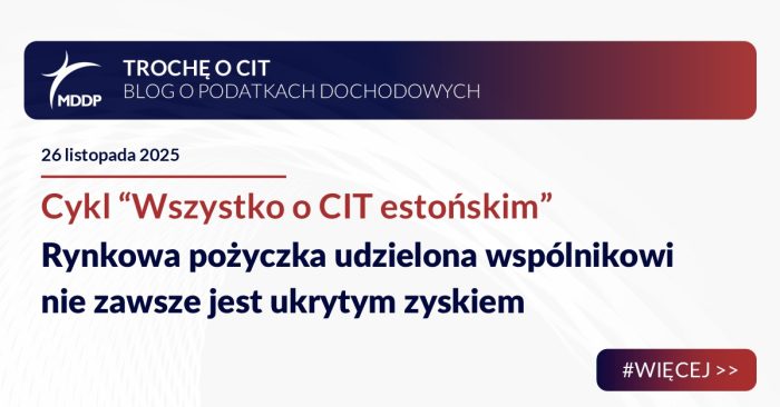 Rynkowa pożyczka udzielona wspólnikowi nie zawsze jest ukrytym zyskiem