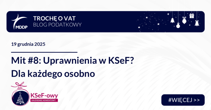 VAT KSeFowy Kalendarz adwentowy Mit 8