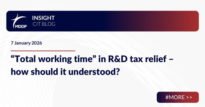 “Total working time” in R&D tax relief – how should it understood?