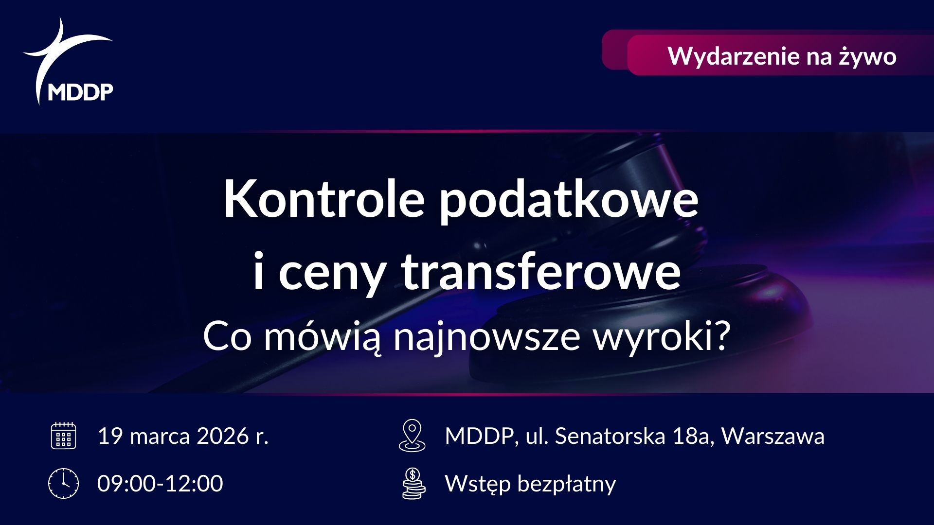 MDDP Kontrole podatkowe i ceny transferowe sniadanie