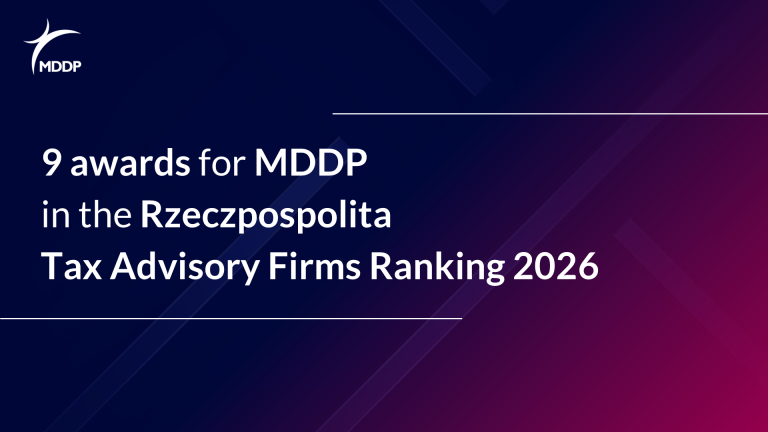 9 awards for MDDP in the Rzeczpospolita Tax Advisory Firms Ranking 2026