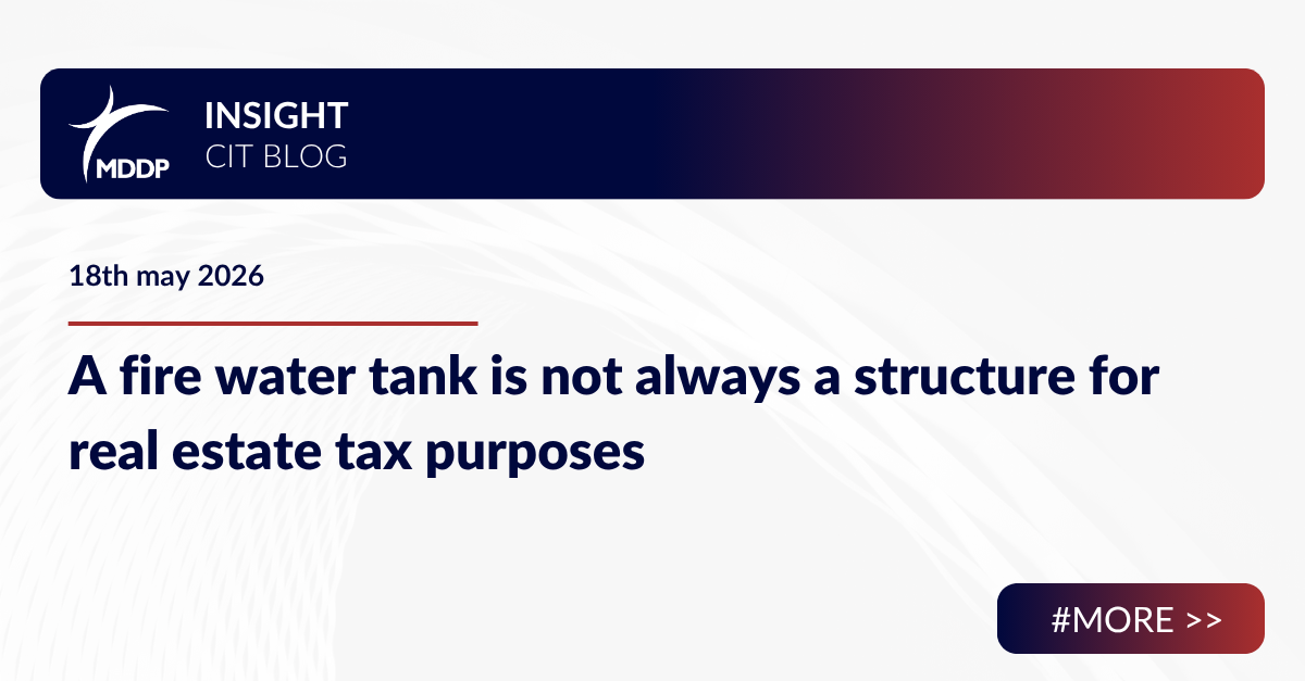 A fire water tank is not always a structure for real estate tax purposes