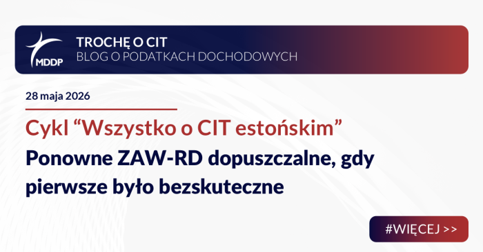 Ponowne ZAW-RD dopuszczalne, gdy pierwsze było bezskuteczne