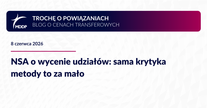 NSA o wycenie udziałów: sama krytyka metody to za mało
