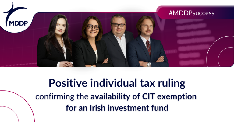 Positive individual tax ruling confirming the availability of CIT exemption for an Irish investment fund