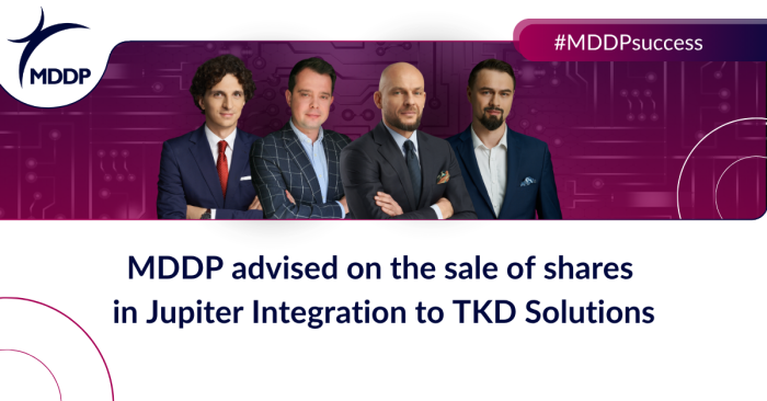 MDDP advised on the sale of shares in Jupiter Integration to TKD Solutions