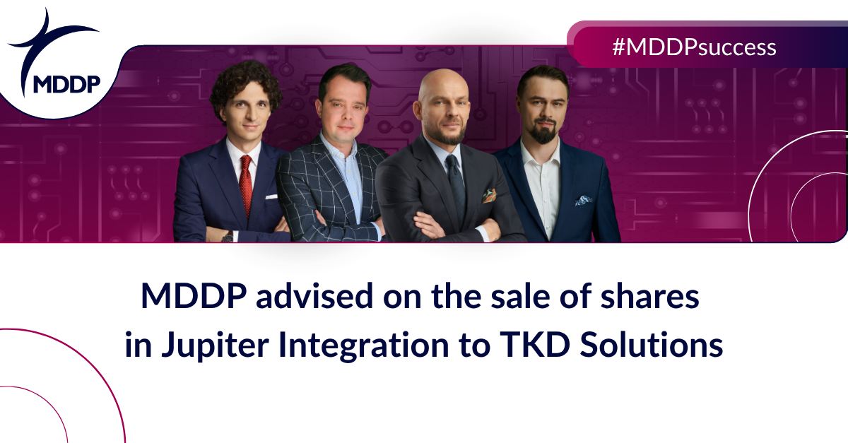 MDDP advised on the sale of shares in Jupiter Integration to TKD Solutions