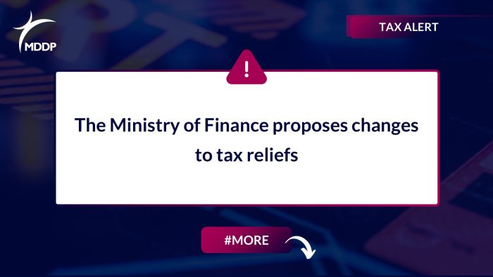 The Ministry of Finance proposes changes to tax reliefs
