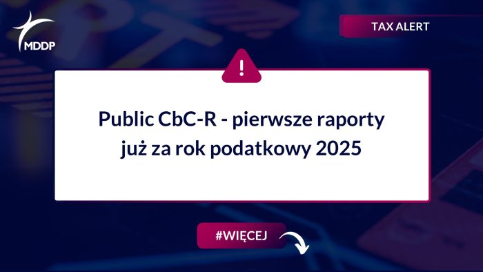 Public CbC-R - pierwsze raporty już za rok podatkowy 2025