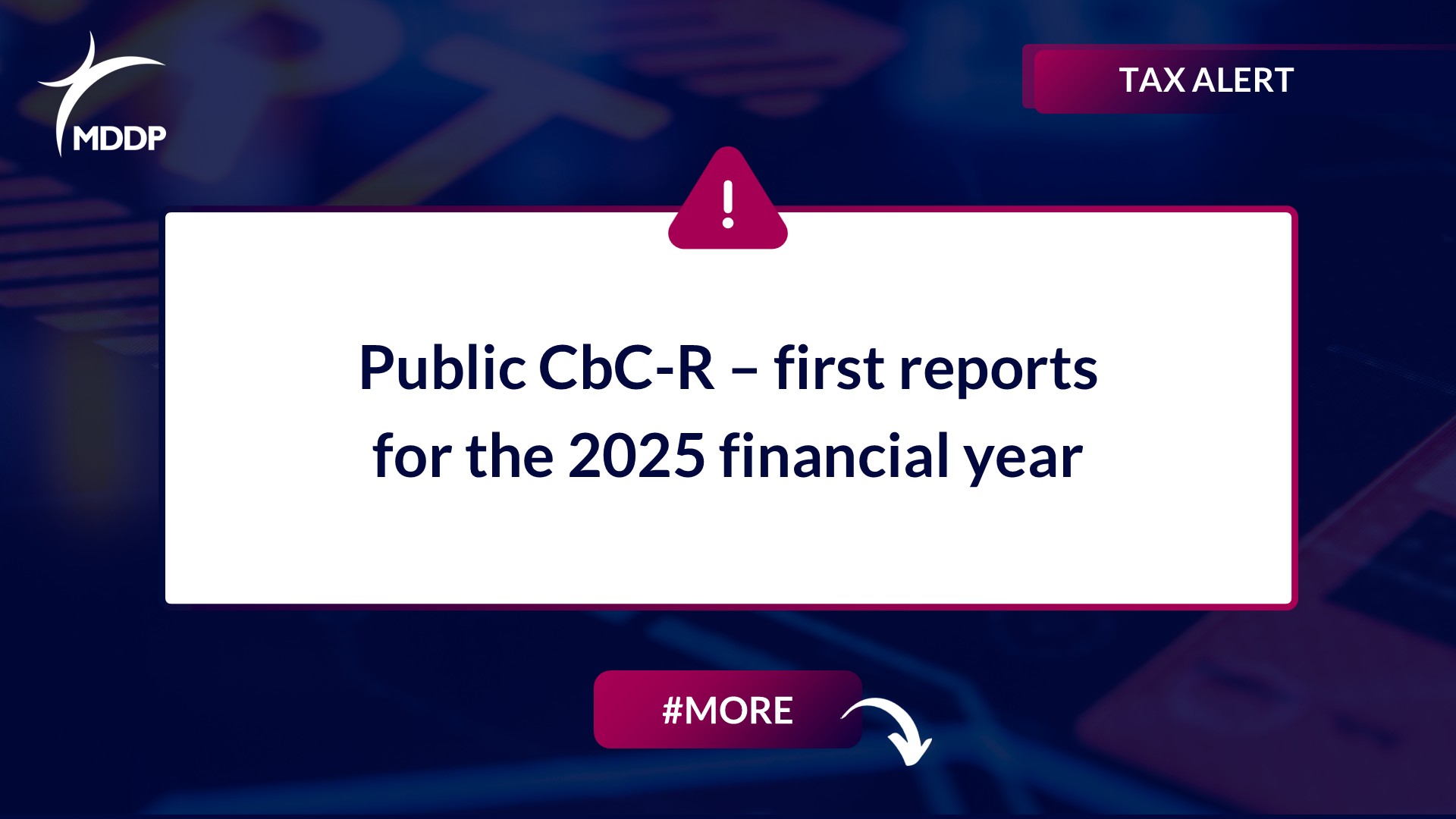 Public CbC-R – first reports for the 2025 financial year Public CbC-R – first reports for the 2025 financial year