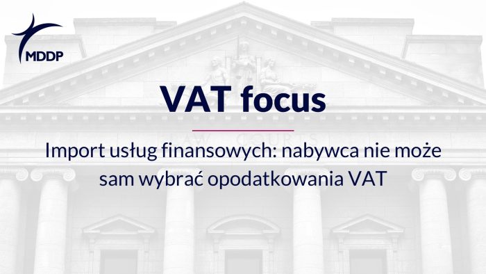Import usług finansowych Import usług finansowych
